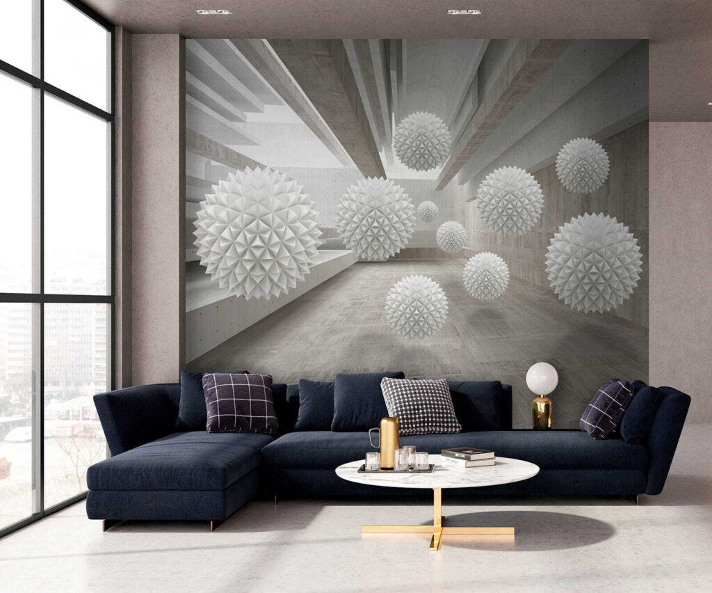 Spiky spheres in concrete — interior 8