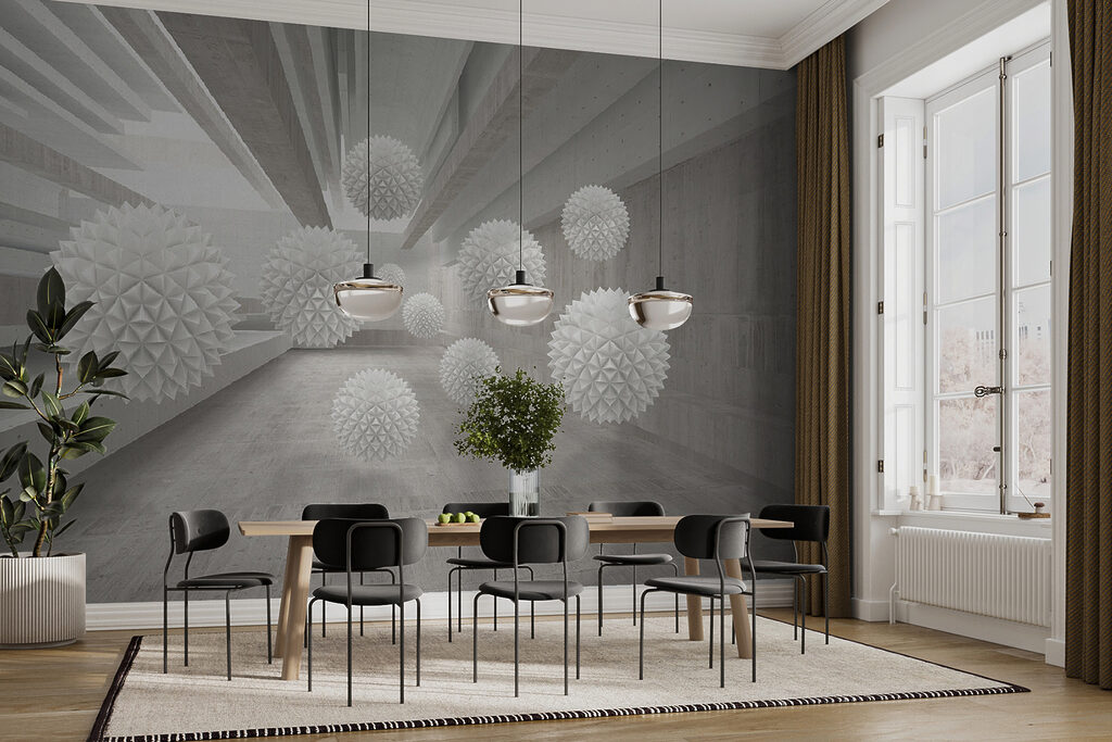Spiky spheres in concrete — interior 11