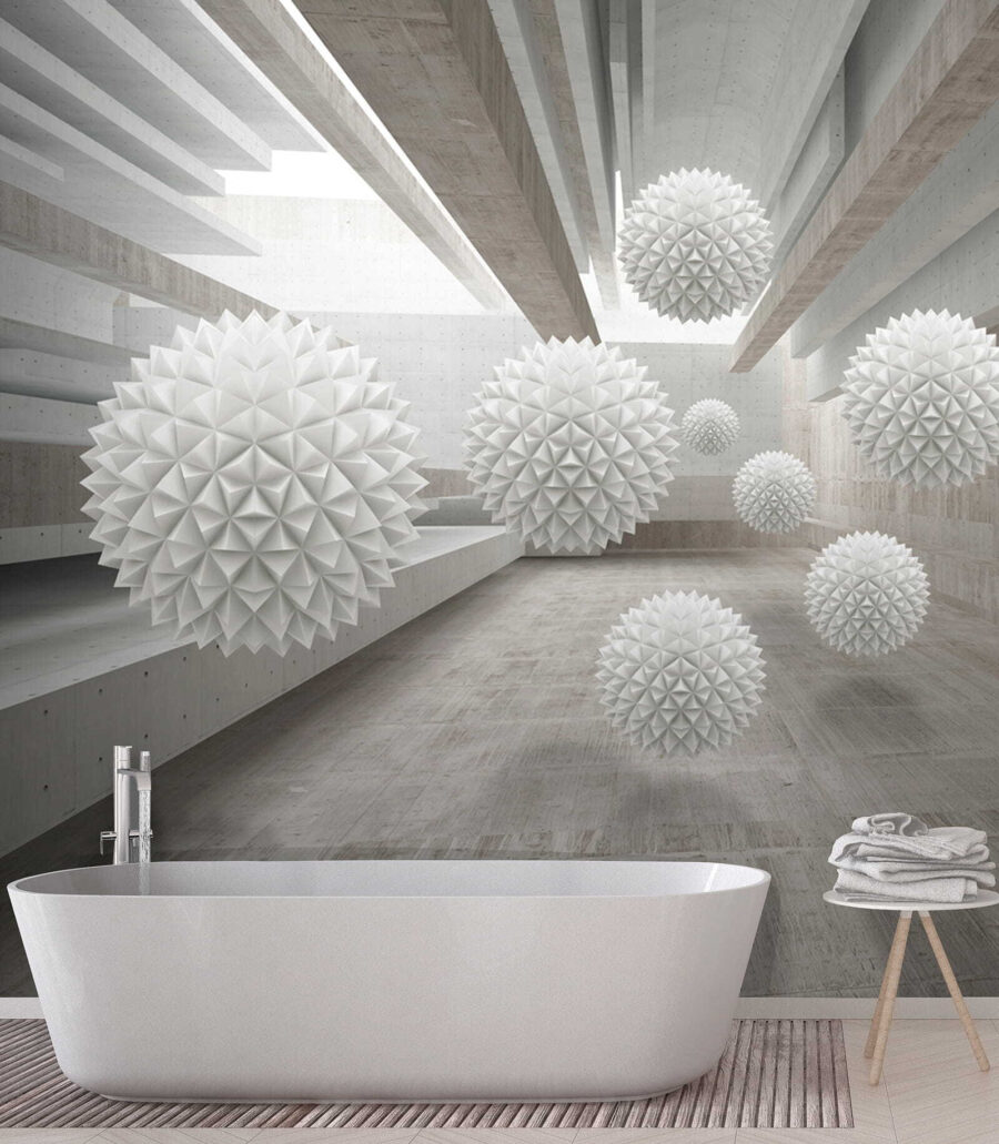 Spiky spheres in concrete — interior 9