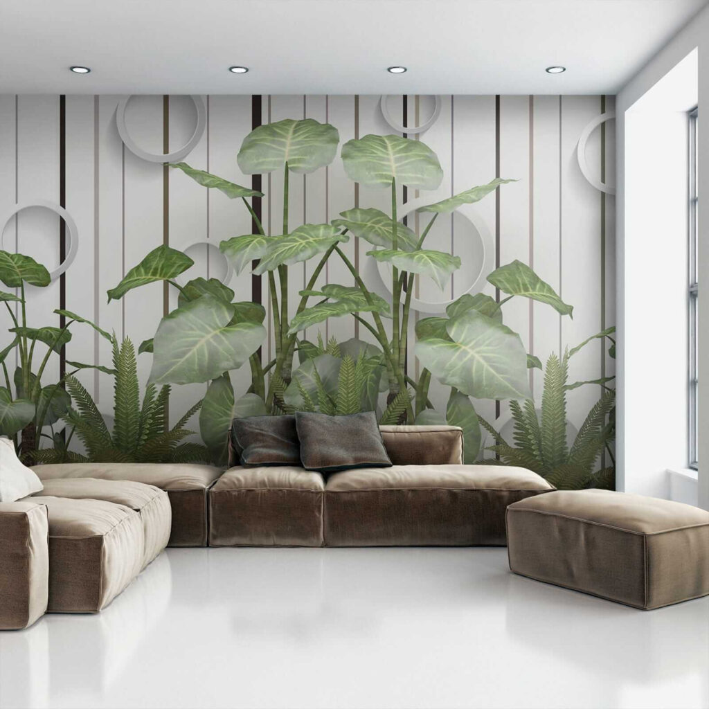 Green leaves, white circles — interior 4