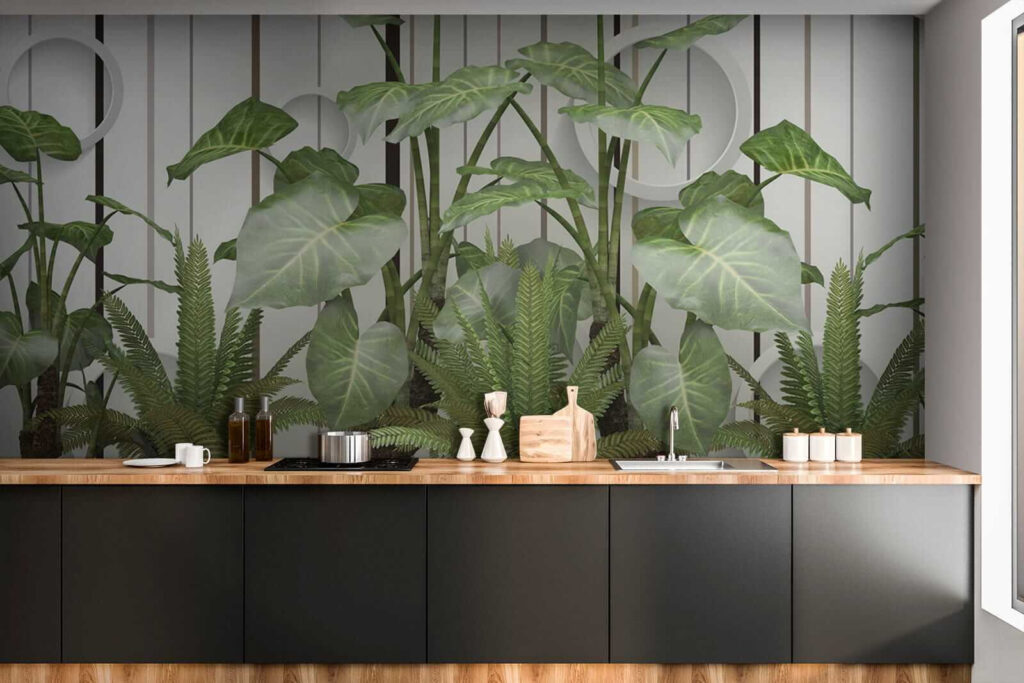 Green leaves, white circles — interior 7