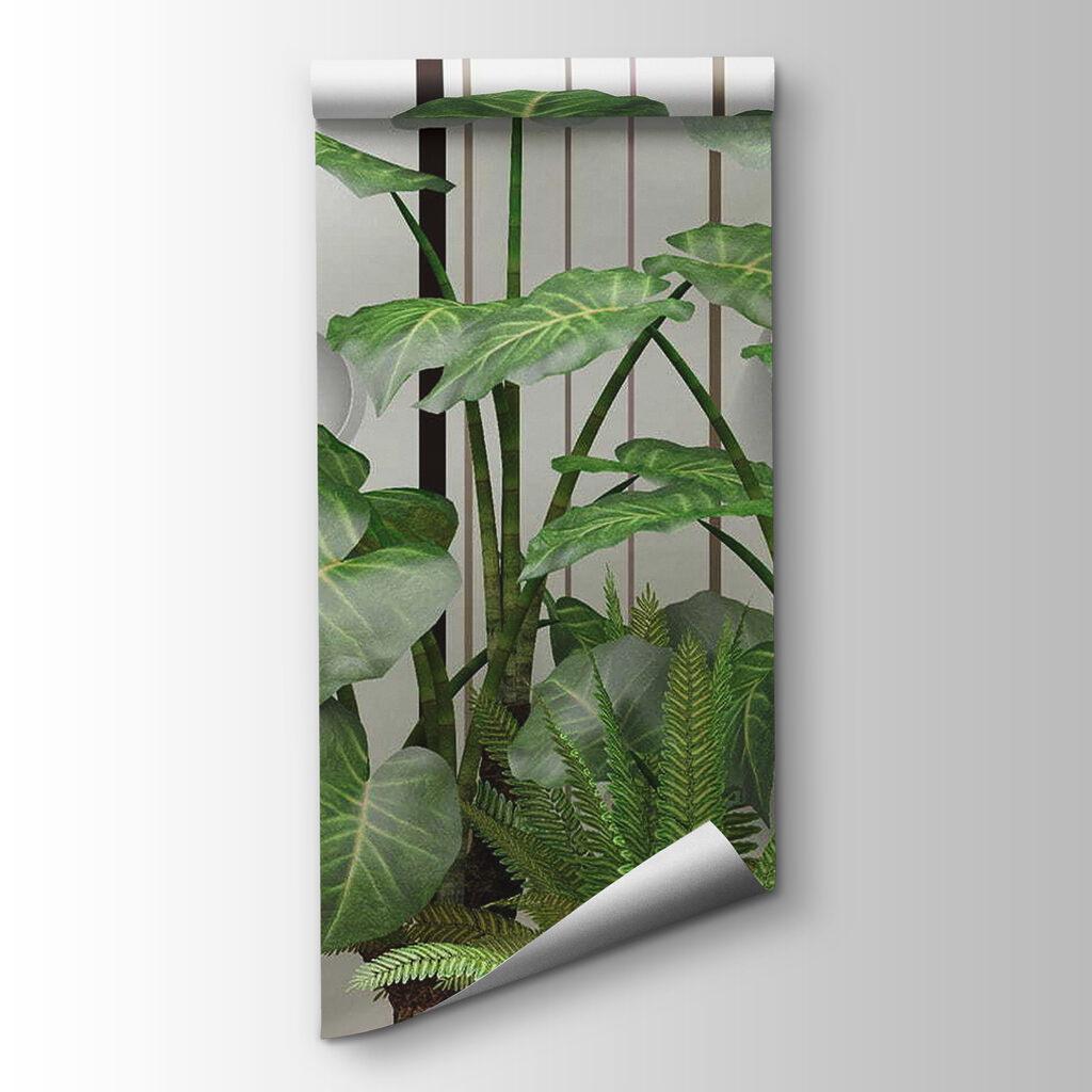 Green leaves, white circles — product view