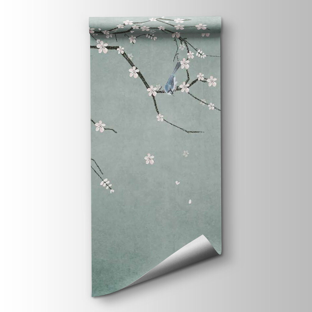 White blossom on grey-green — product view