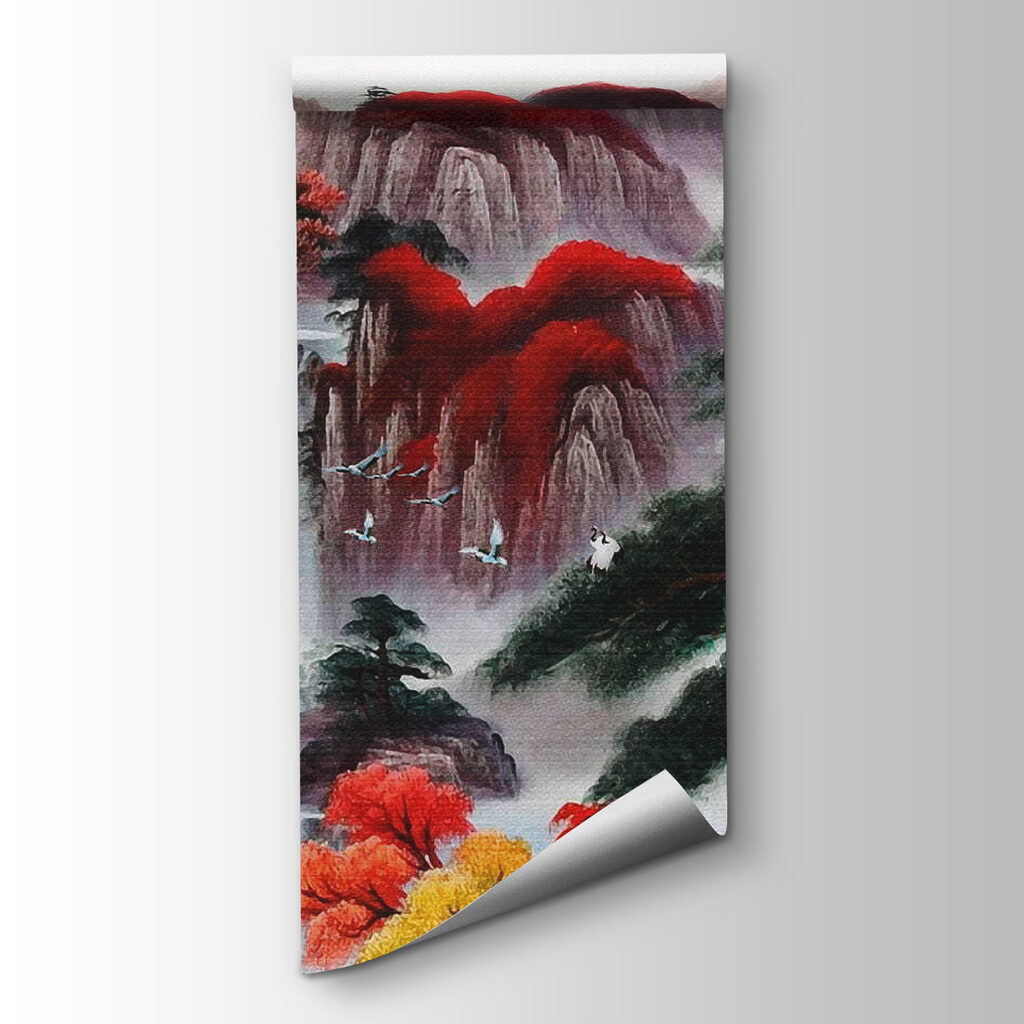Waterfall between red rocks — product view