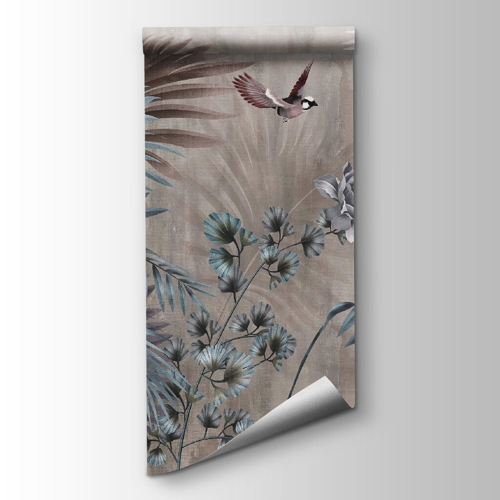 Birds among grey-blue fronds — product view