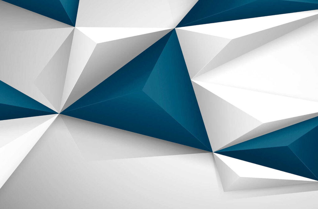 Blue and white facets — full design