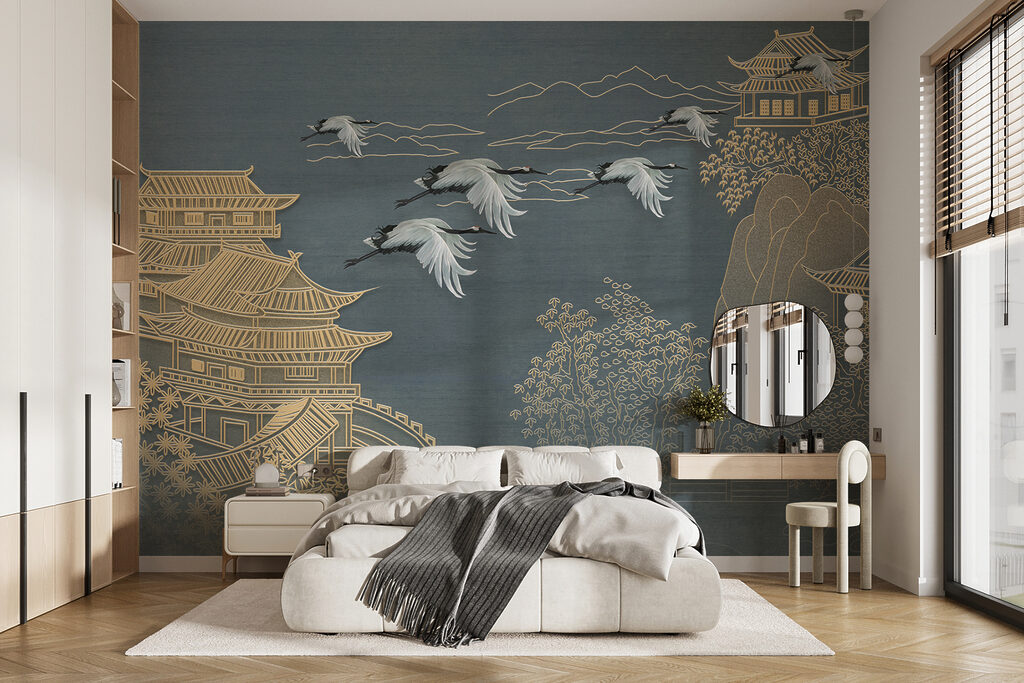 Cranes among golden pagodas — interior 11