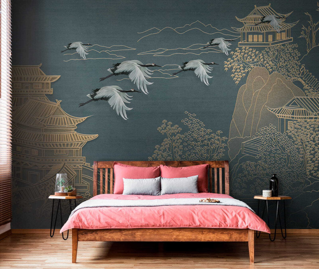 Cranes among golden pagodas — interior 5