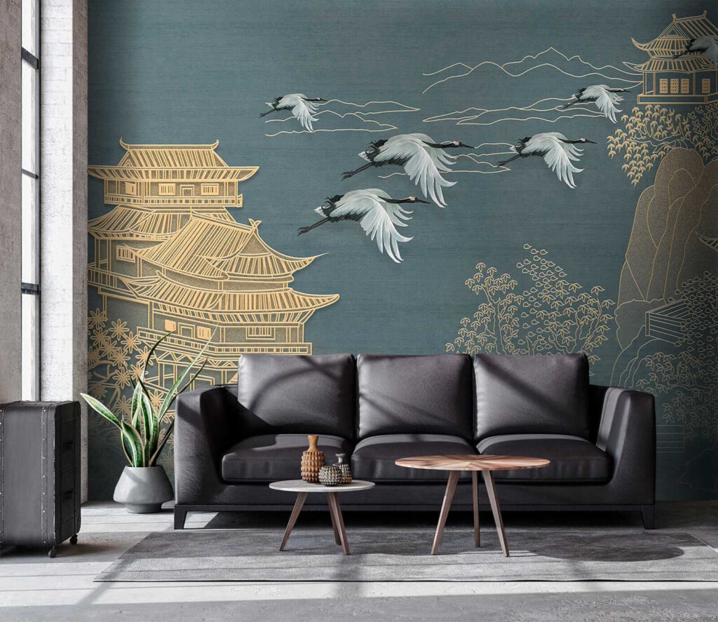 Cranes among golden pagodas — interior 7