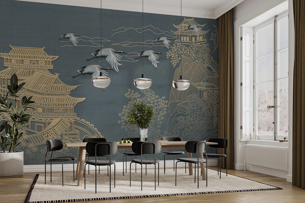 Cranes among golden pagodas — interior 14