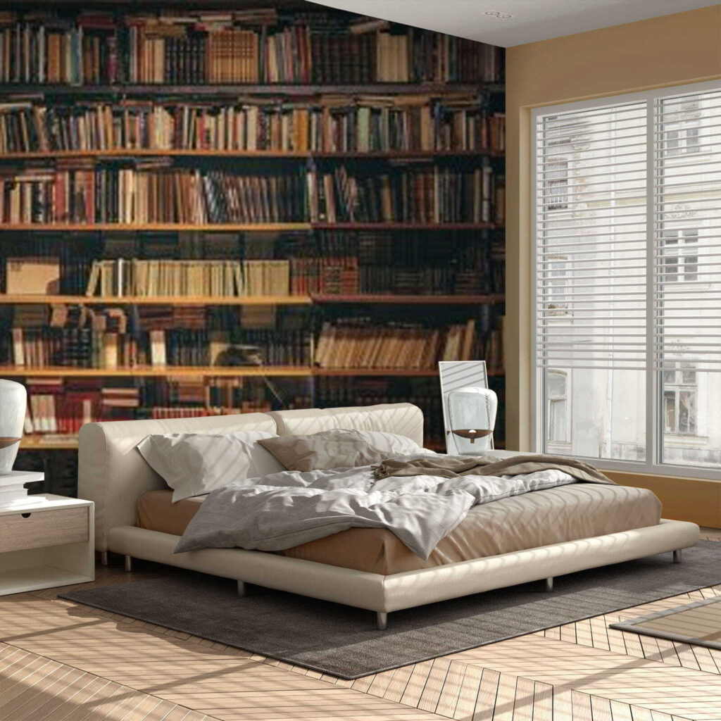 Warm book spines — interior 1