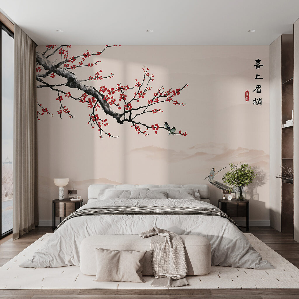 Red blossom branch — interior 2