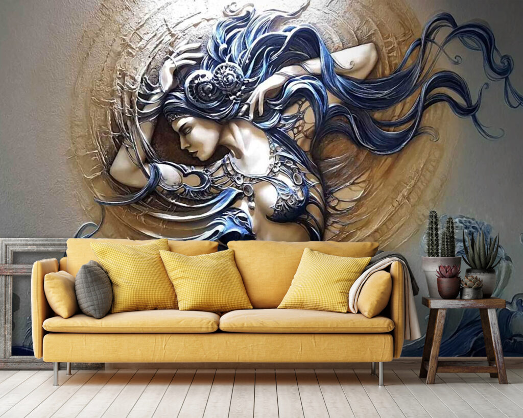 Woman with wavy curls — interior 4