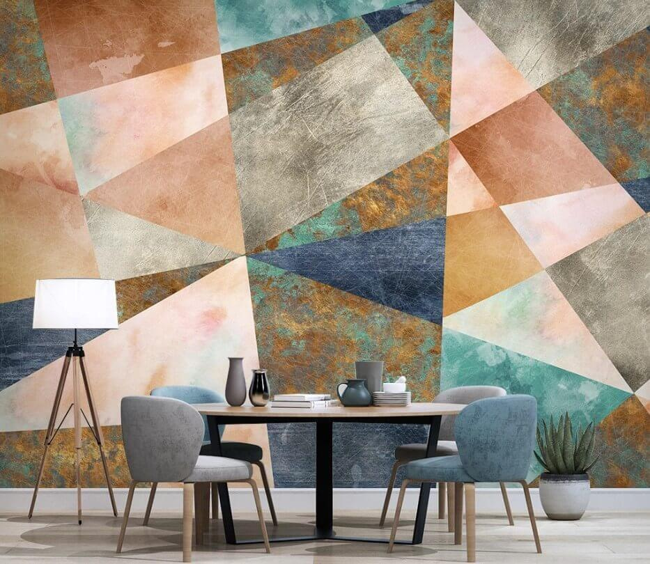 Weathered Triangle Mosaic in an interior
