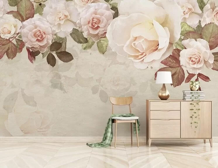 Roses along cream tones — interior 1
