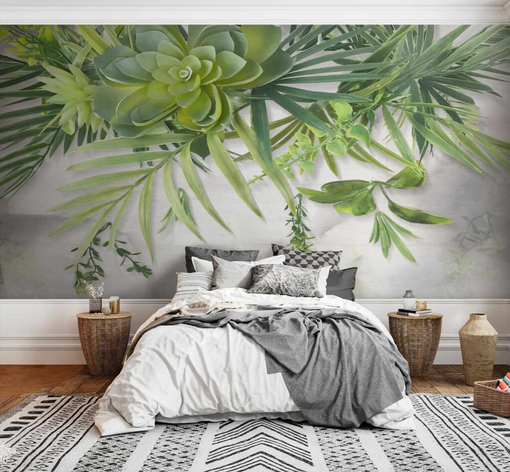 Hanging leaves and succulents — interior 6