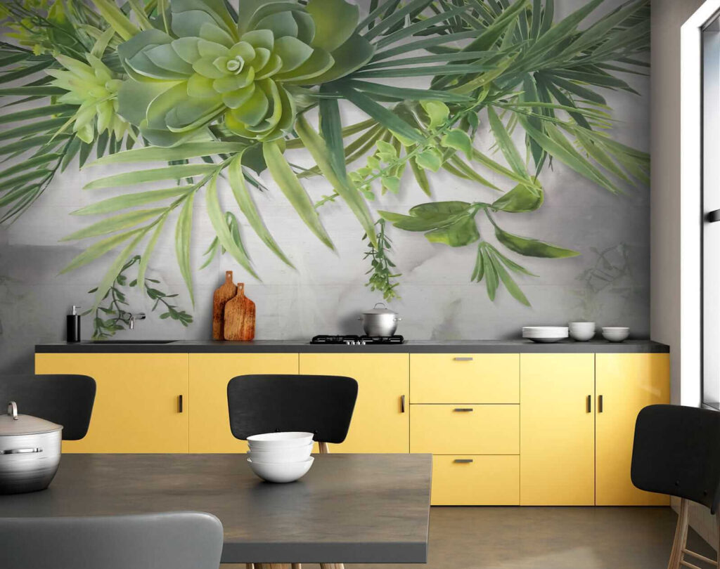 Hanging leaves and succulents — interior 9
