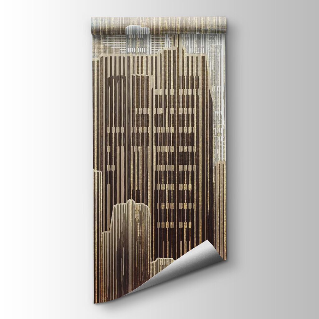 City in golden lines — product view