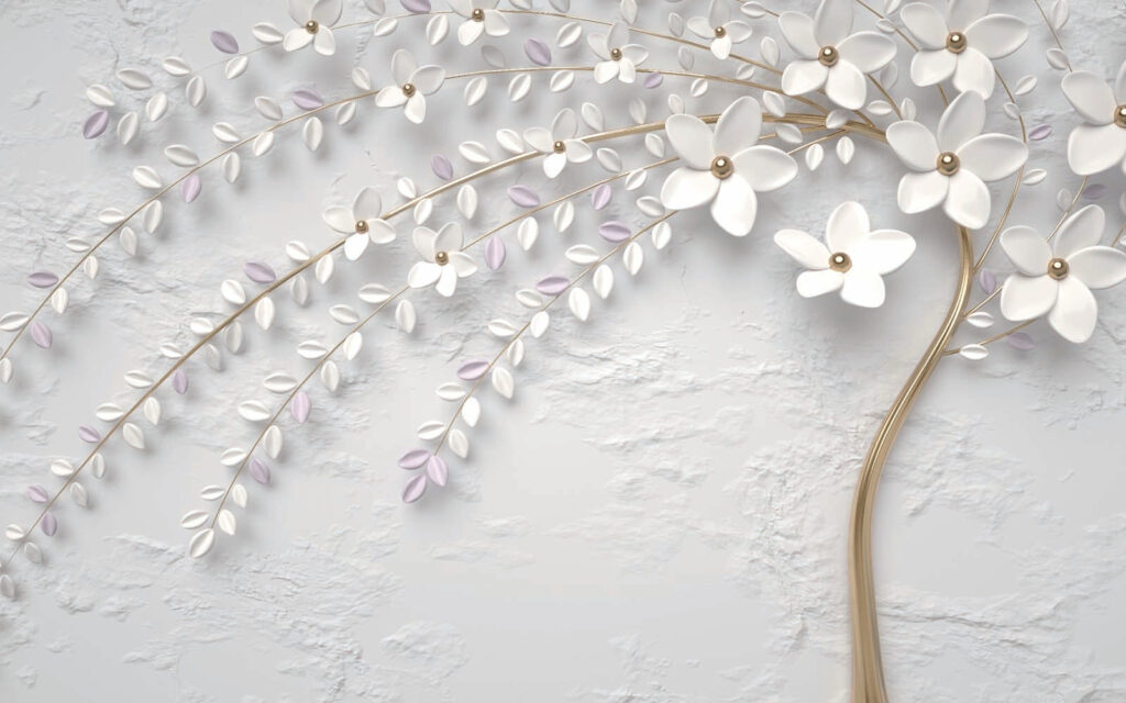 Ornamental tree, fine branches — full design