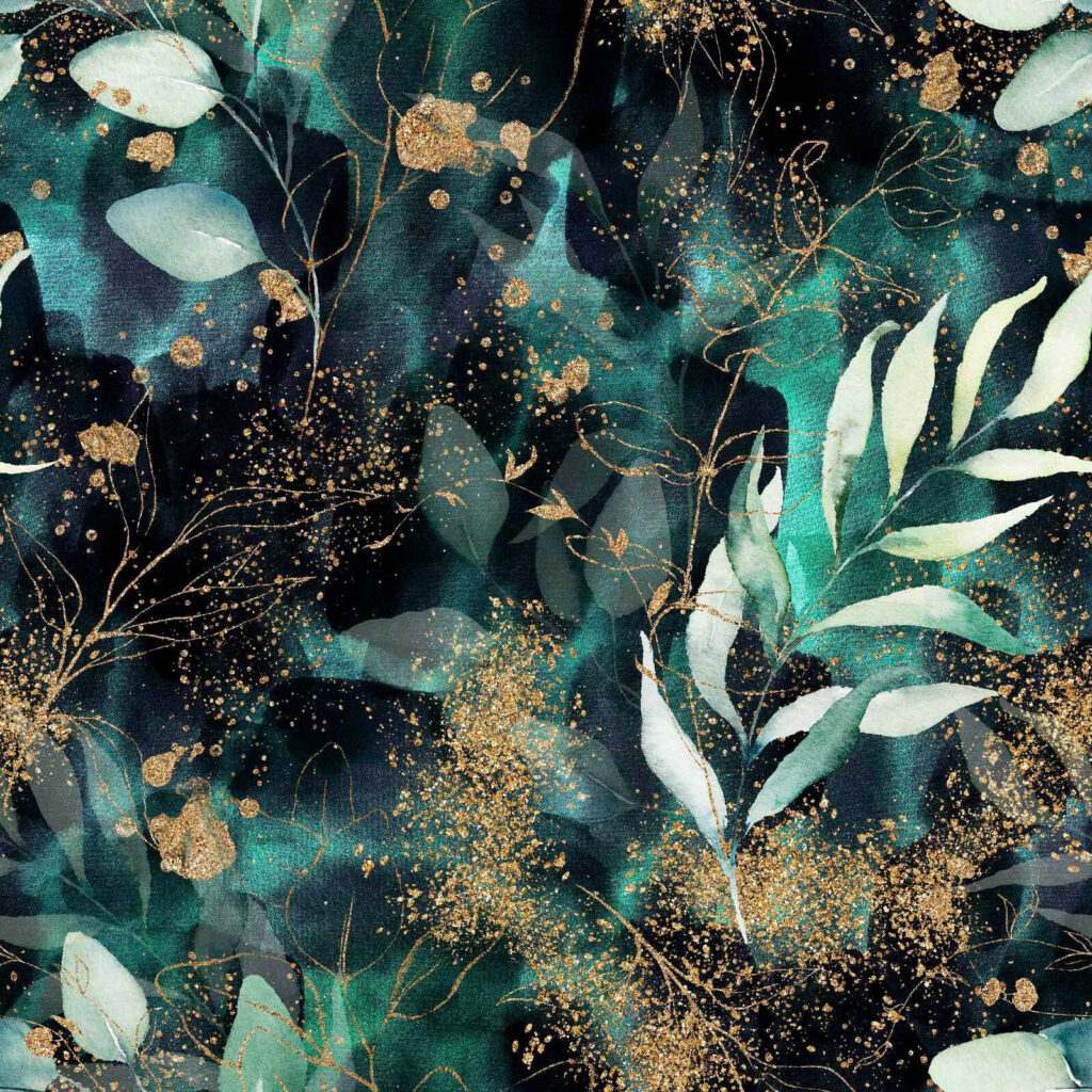 Leaves with gold spots — full design