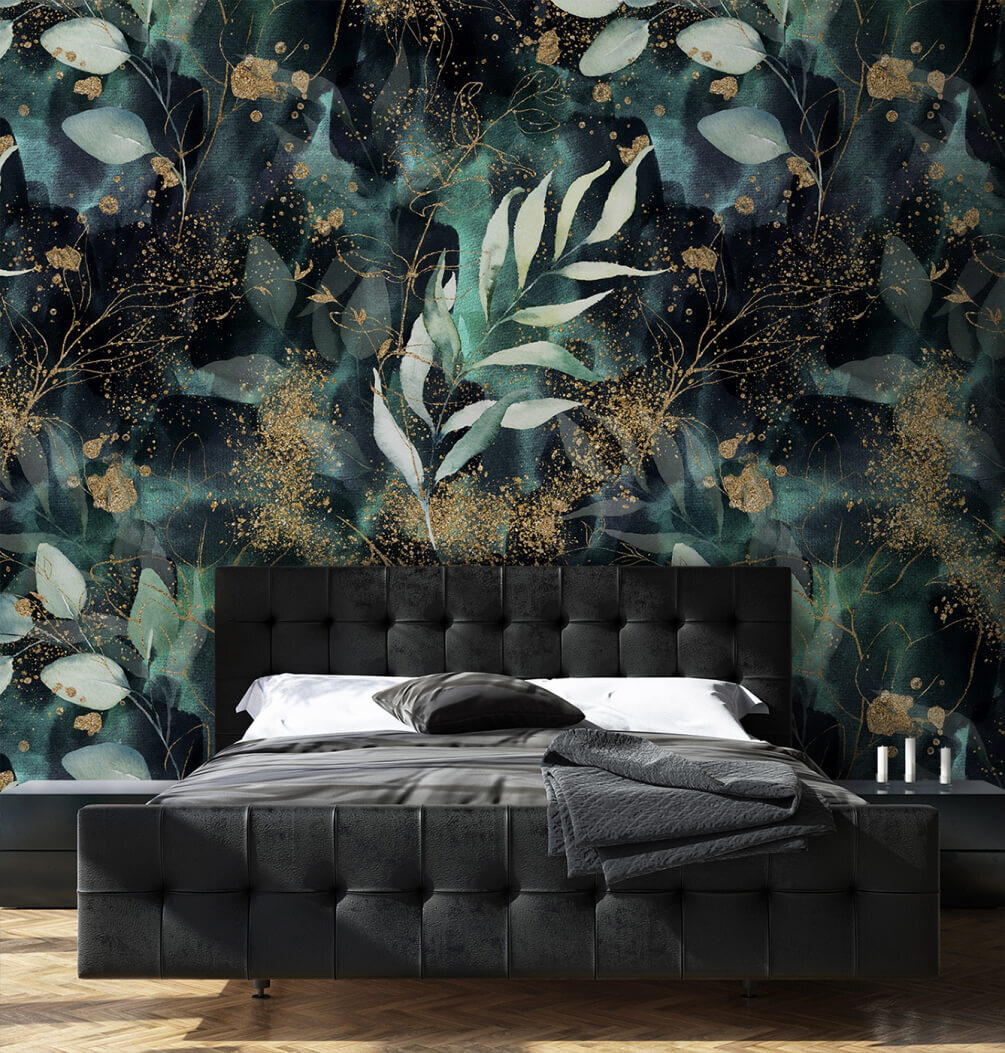 Leaves with gold spots — interior 1