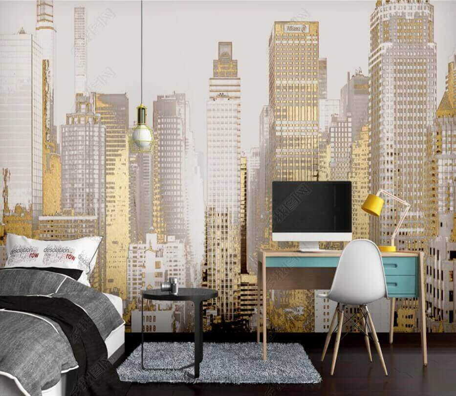 Gilded Cityscape in an interior
