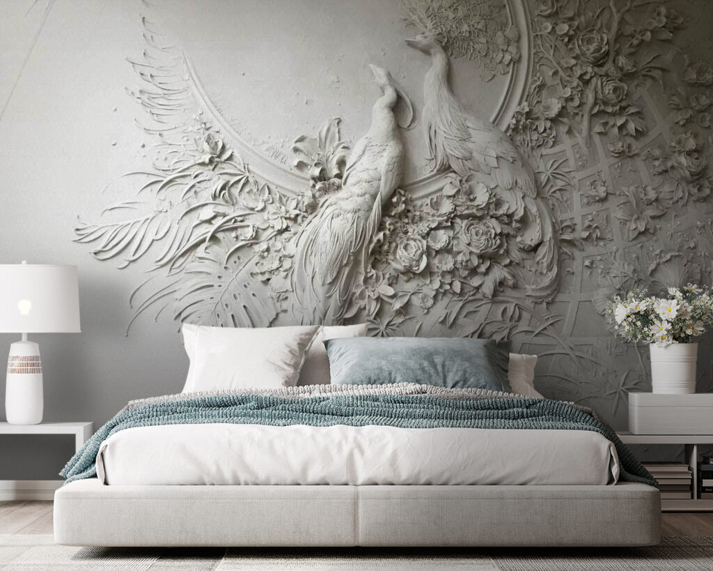 Birds in pale relief — interior 1