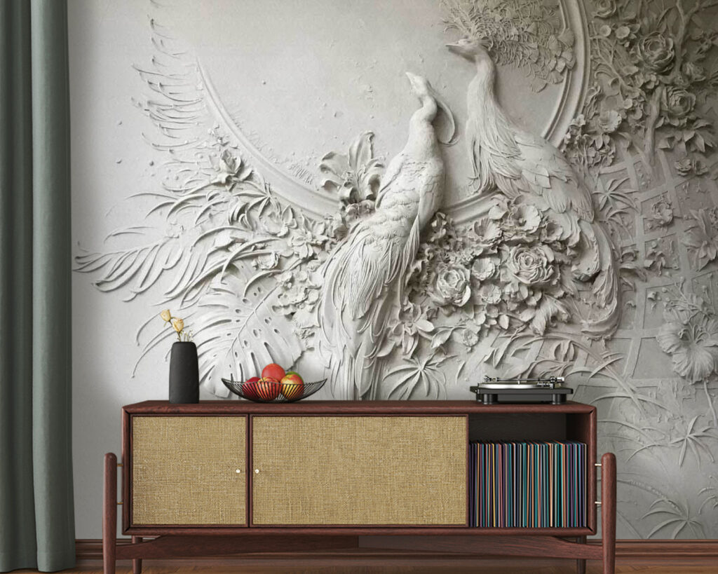 Birds in pale relief — interior 2