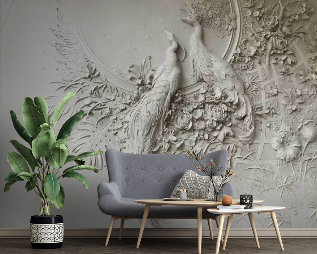 Birds in pale relief — interior 3