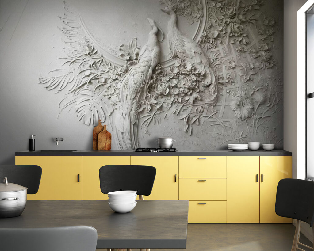 Birds in pale relief — interior 5