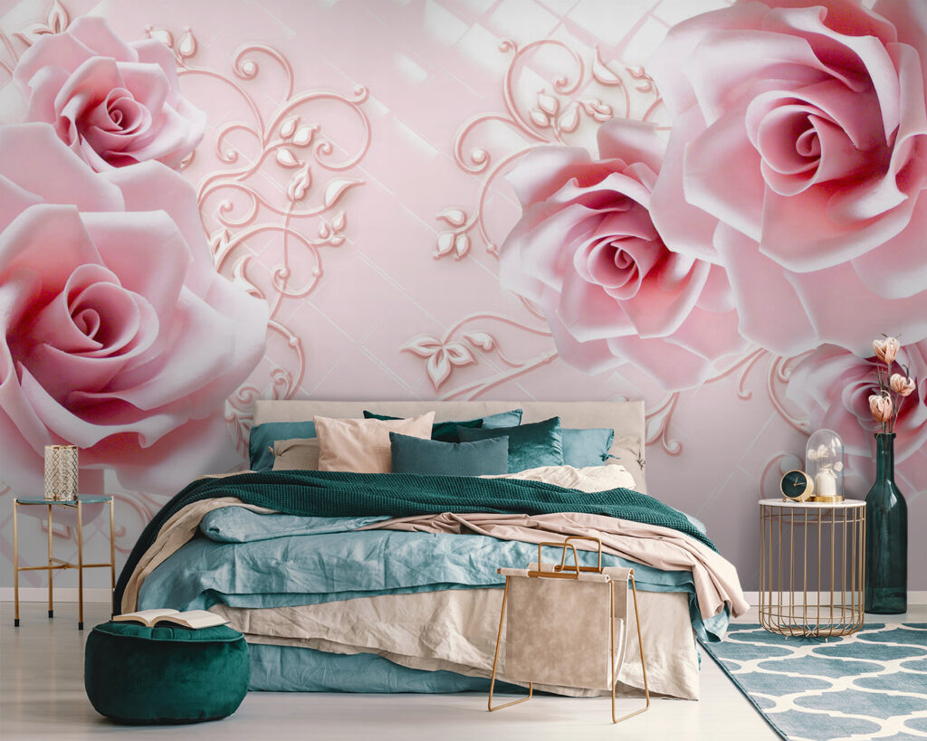 Roses with curling ornaments — interior 2