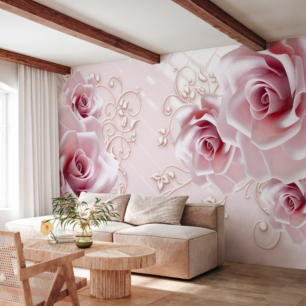 Roses with curling ornaments — interior 6
