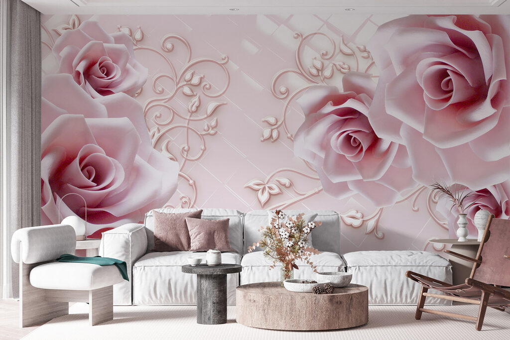Roses with curling ornaments — interior 7