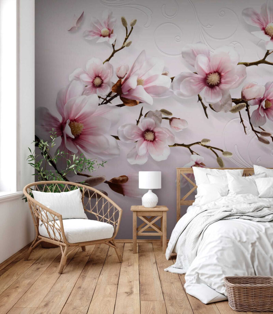Magnolia on soft pink — interior 4