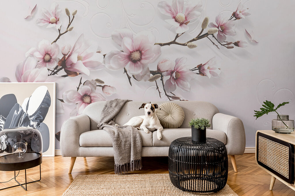 Magnolia on soft pink — interior 11
