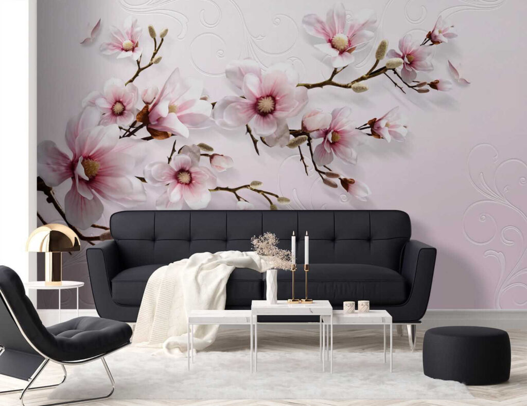 Magnolia on soft pink — interior 5