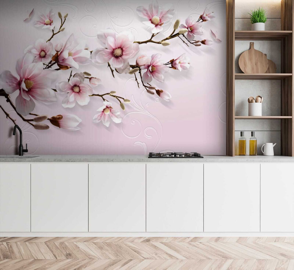 Magnolia on soft pink — interior 8