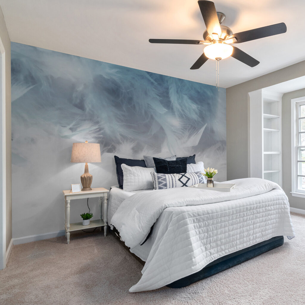 Feathers in blue mist — interior 10