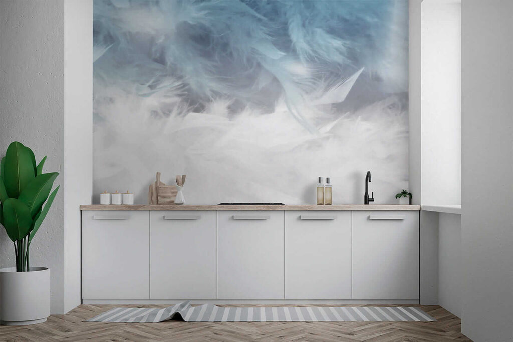 Feathers in blue mist — interior 11