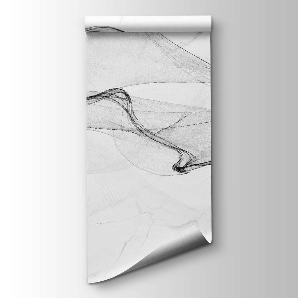 Grey ribbons above spheres — product view