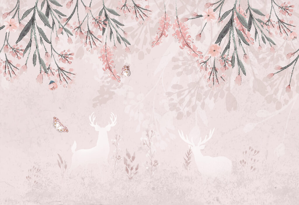 Deer in Blossom — full design