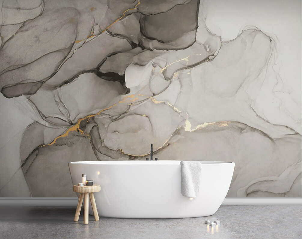 Grey clouds, golden veins — interior 1