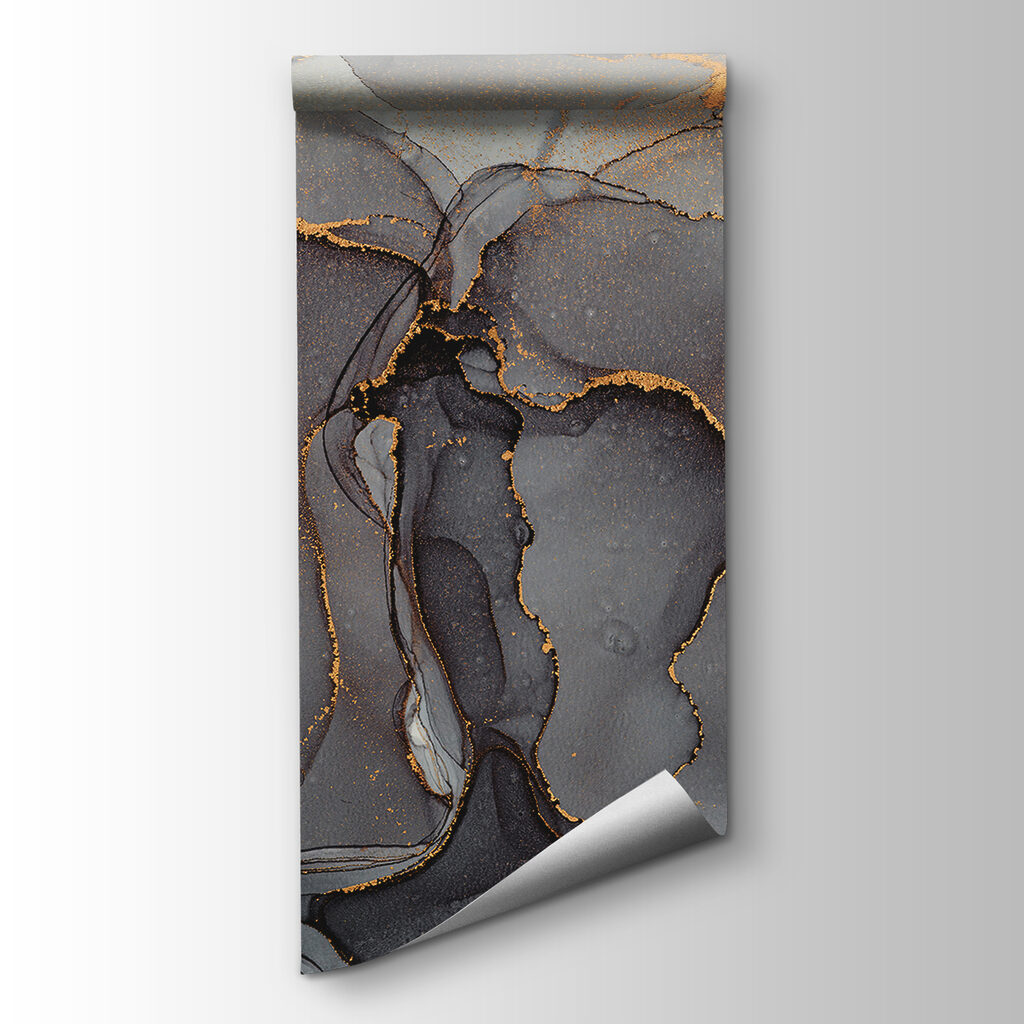 Deep grey, gold lines — product view