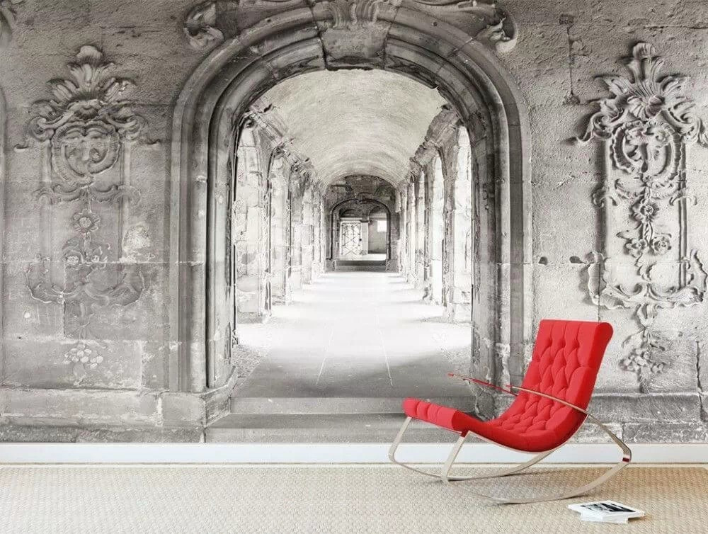 Old corridor with arches — interior 1