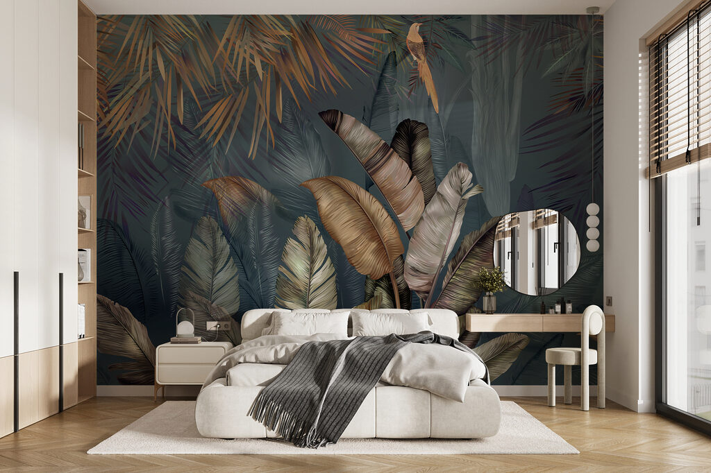 Tropical leaves and birds — interior 6