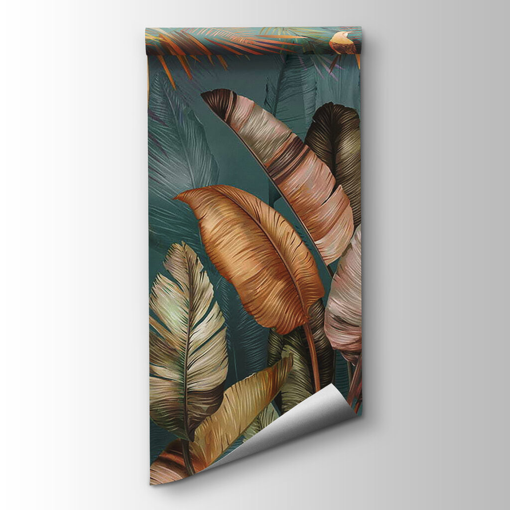 Tropical leaves and birds — product view