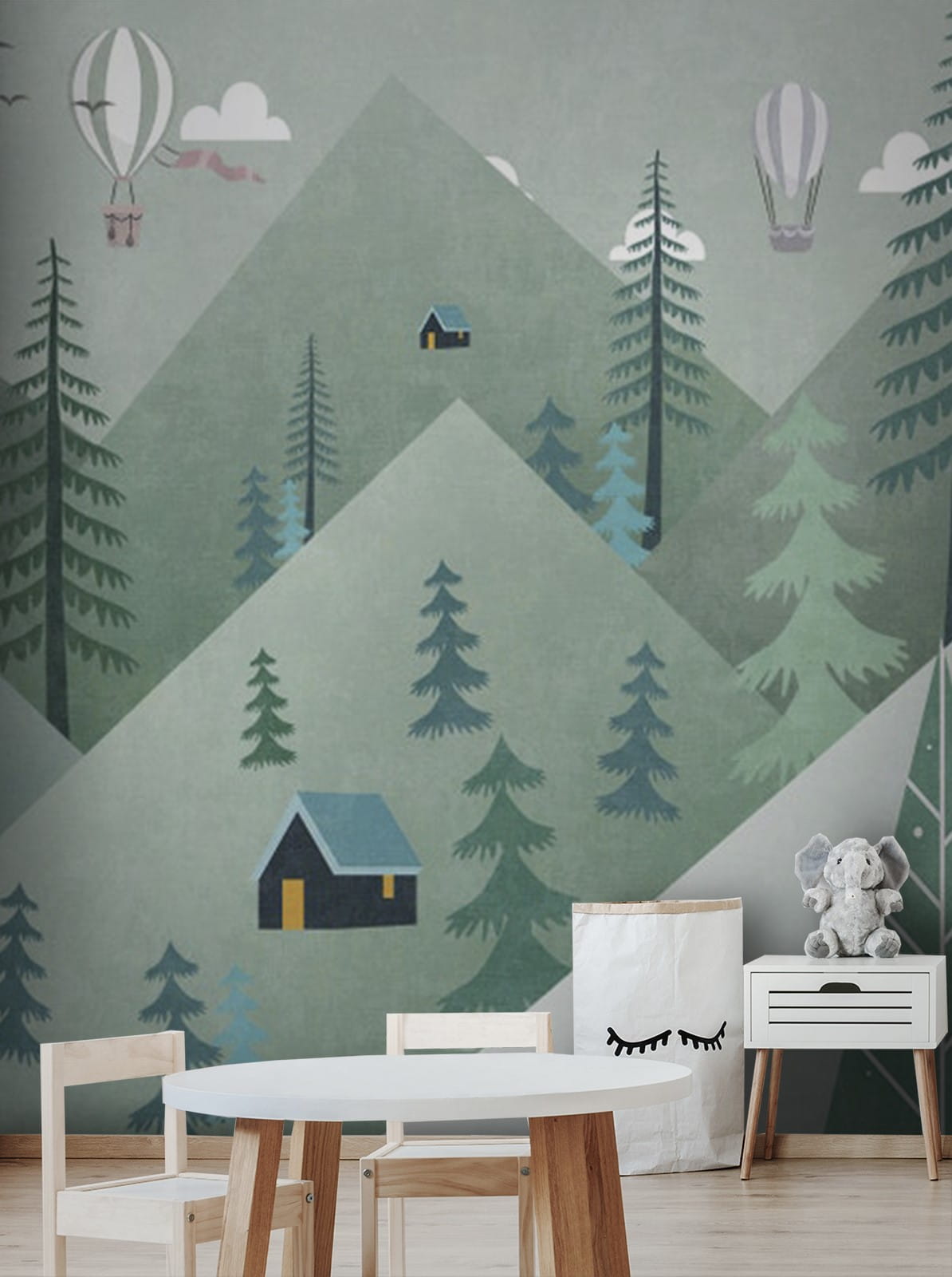 Misty hills and balloons — interior 1