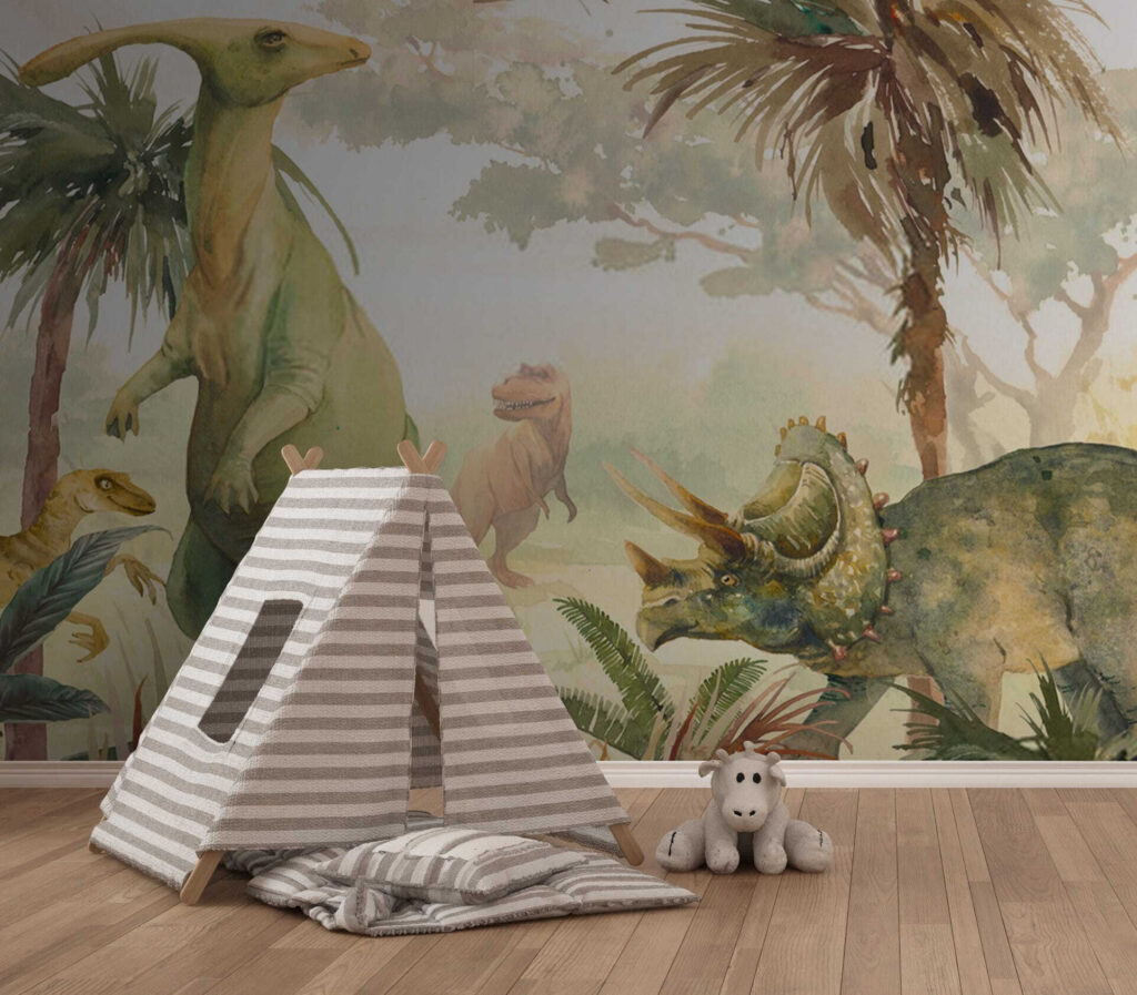 Dinosaurs in watercolour — interior 1