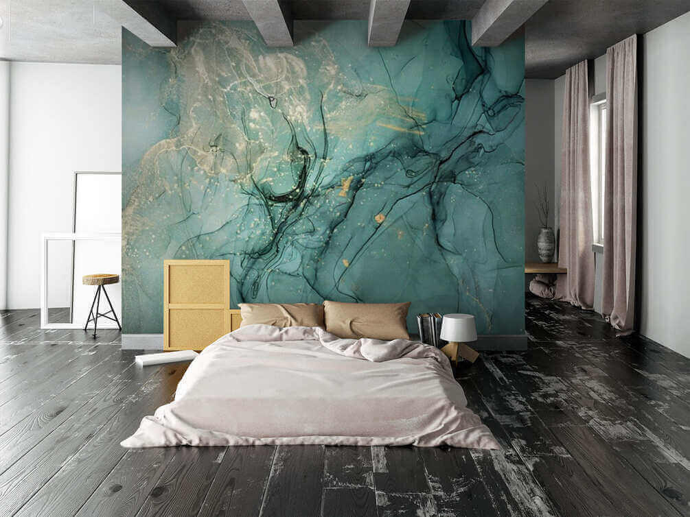 Turquoise and dark veins — interior 1