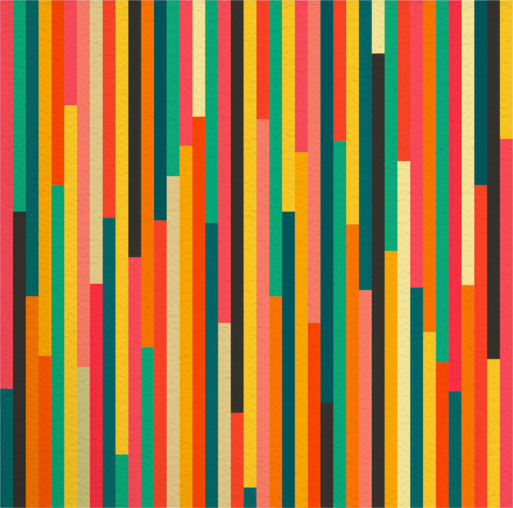Narrow festive stripes — full design